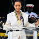 Rihanna Fenty speaks after becoming Barbados 11th National Hero during the National Honors ceremony and Independence Day Parade at Golden Square Freedom Park in Bridgetown, Barbados, on November 30, 2021